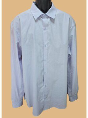 Lululemon Mens New Venture Slim Fit Starch Blue Shirt XXL